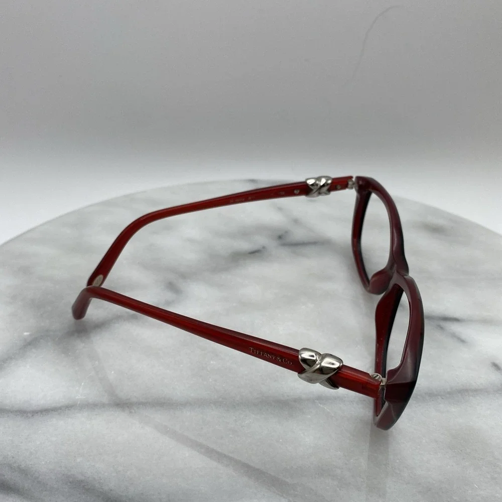 Tiffany & Co Women 51mm Eyeglasses Black Red TF 2074 Paloma Picasso Heart Knot